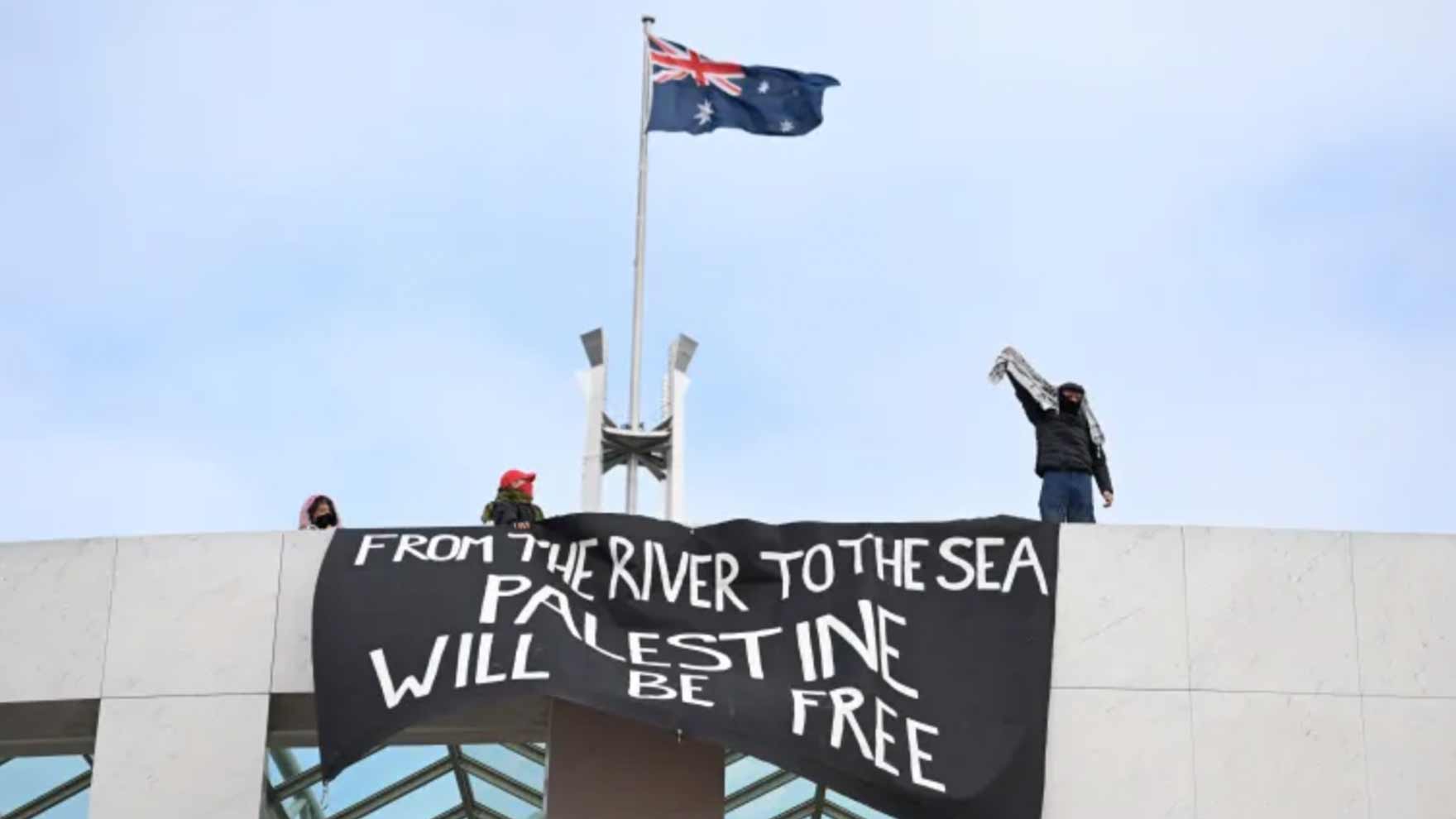 Palestinian Supporters on Parliament House