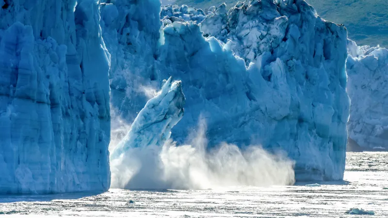 Glacier Collapsing into the Ocean