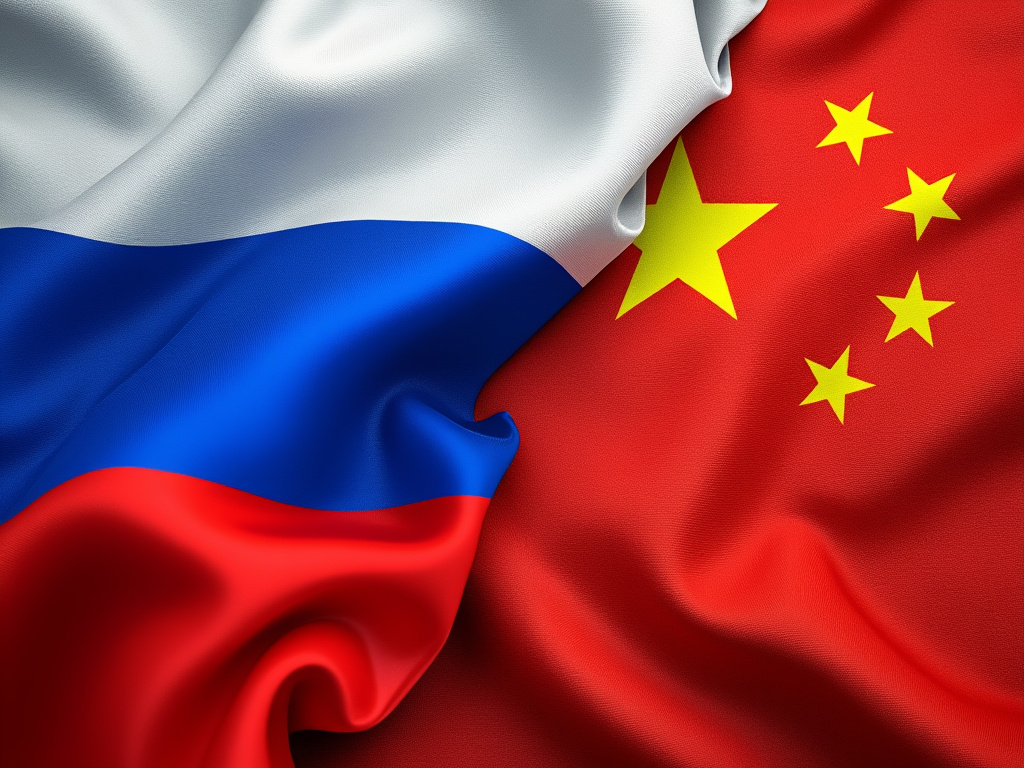 Foreign Affairs: Russia and Chinese Flags