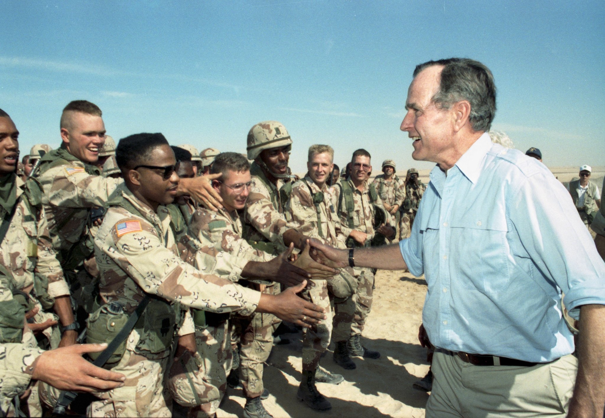 President Bush Meeting U.S. Soldiers in Saudi Arabia