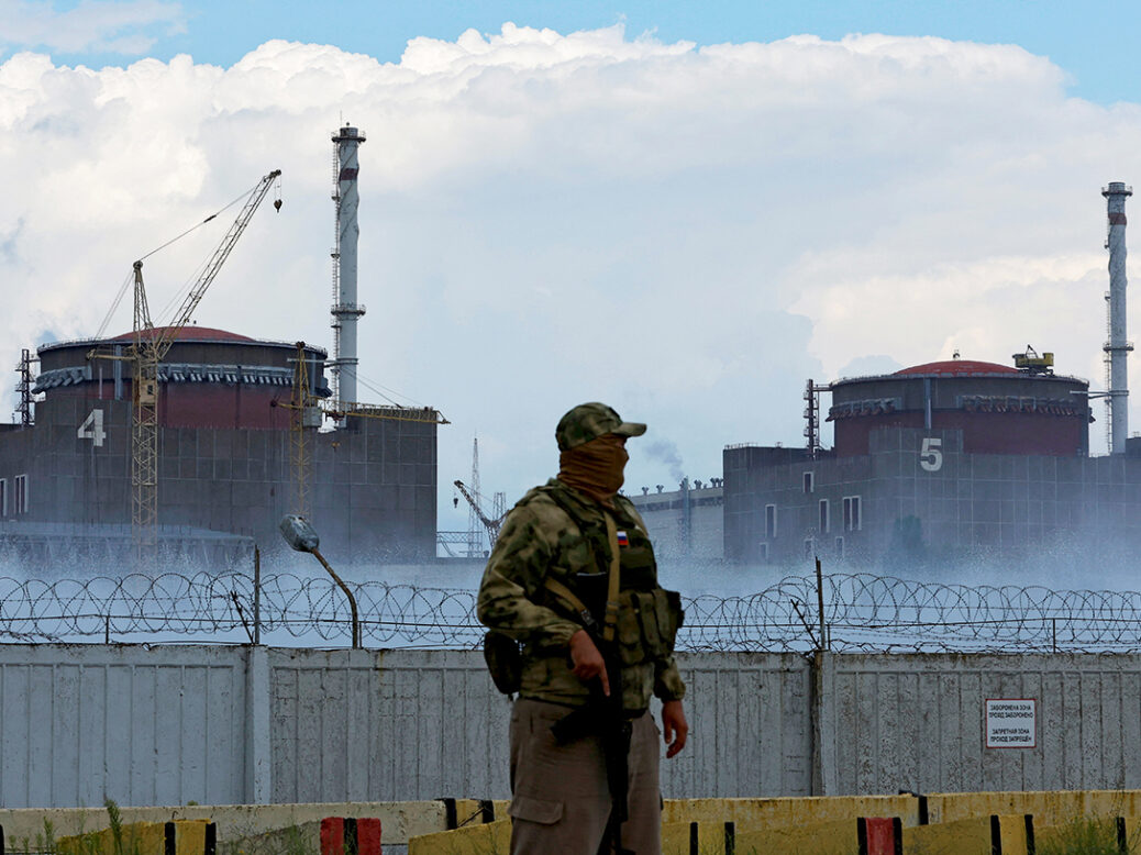 Russian Soldier Outside Zaporizhzhya NPP