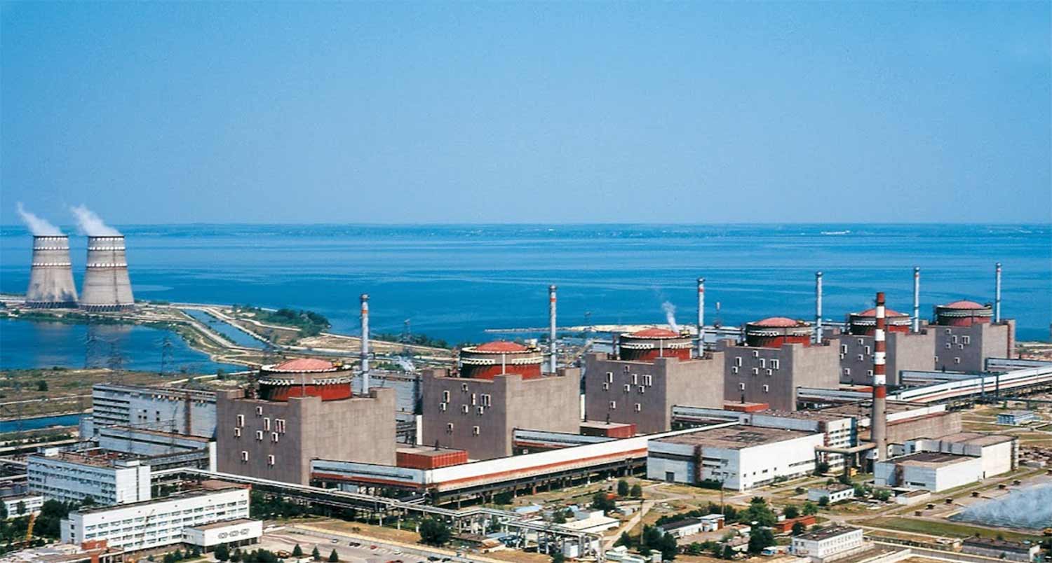 Aerial View of Zaporizhzhya Nuclear Power Plant